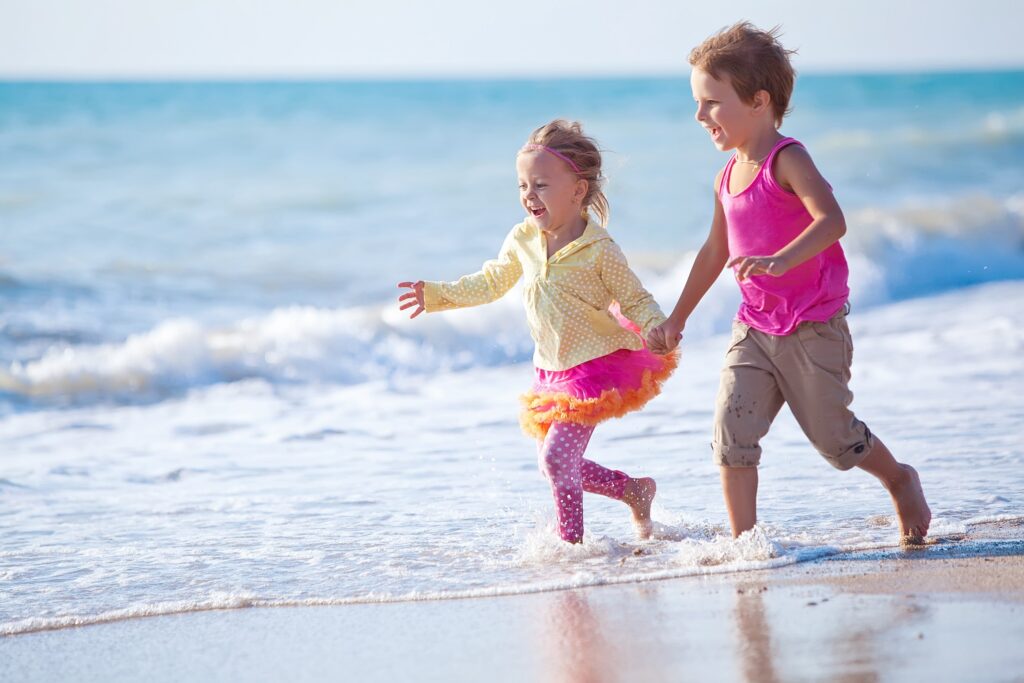 Children playing on the beach Langkawi 