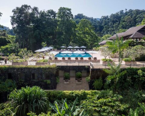 The pool of The Datai Langkawi