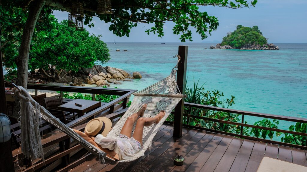 a lady on a hammock on ko Lipe