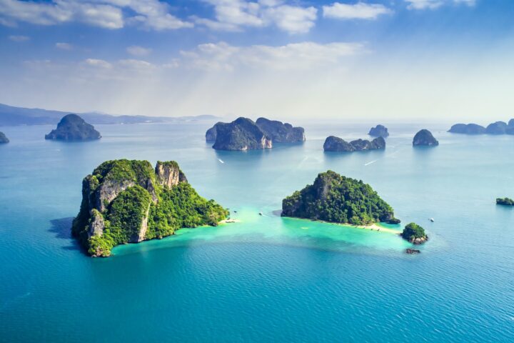 ariel shot of Koh Yao Noi, Phuket,