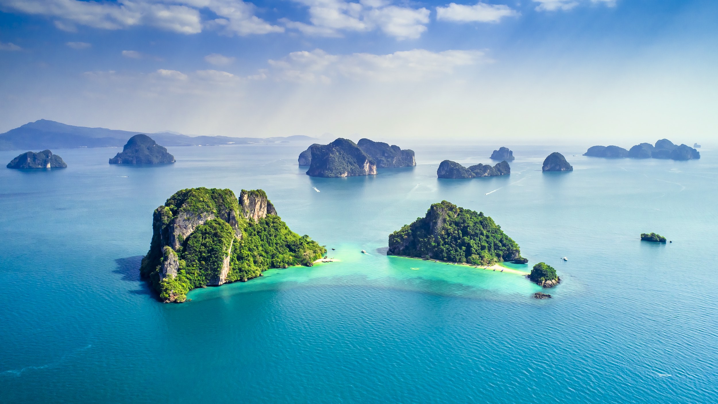 ariel shot of Koh Yao Noi, Phuket,